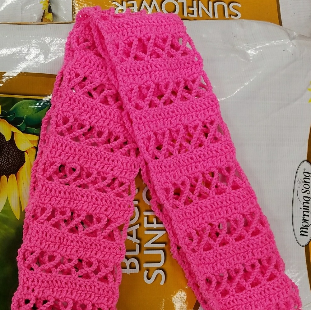 Hot Pink Handmade Breast Cancer Awareness Scarf